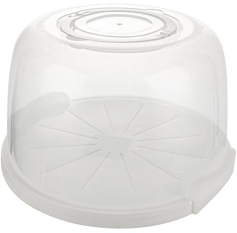 ASelected 8 In Cake Carrier Holder Round Cake Carrier With Lid Cake Storage Container Dessert Container Case Cake Accessories Wedding Party Storage Box Container (White)