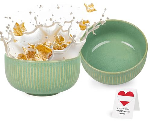 Urban Lifestyle Lot de 2 bols à céréales (vert lac)