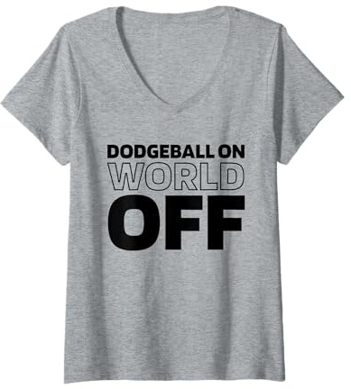 Damen Völkerballspiel - Ballspiel Dodgeball Völkerball T-Shirt mit V-Ausschnitt