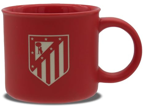 CYPBRANDS Atlético de Madrid, Taza, Taza Cerámica, Desayuno, Menaje, Tazas Originales, Color Rojo, Producto Oficial