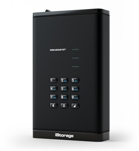 iStorage diskAshur DT3 256-bit 2TB - FIPS Level 3 Certified - Secure encrypted Desktop Hard Drive - Password Protected