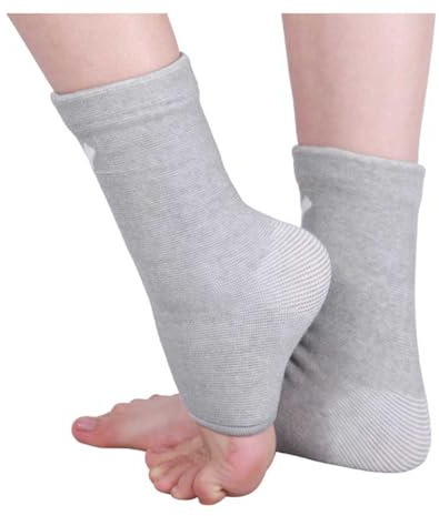 HINNVCL Chaussettes de compression en bambou pour fasciite plantaire, soutien de la voûte plantaire, gonflement du pied et de la cheville, protections de cheville pour sports d'intérieur et