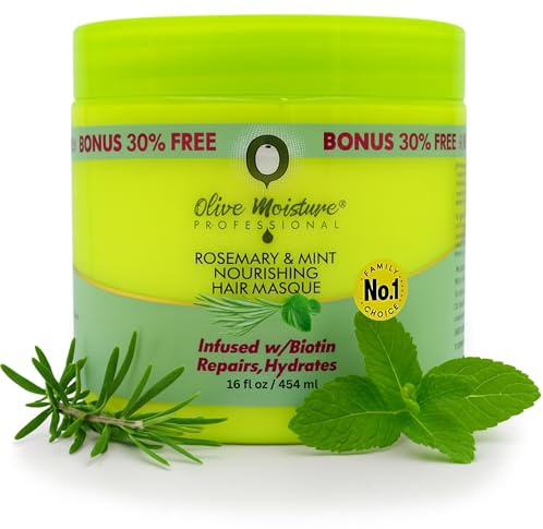 Olivfukt professionell rosmarin och mintnärande hårmaskering, 454 ml, bonus 30% fri