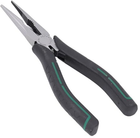 Needle Nose Pliers, W508h Needle Nose Pliers 8in 200mm High End Japanese Pointed Mouth Clamp with Non Slip Handle CRV Long for Jewelry Making