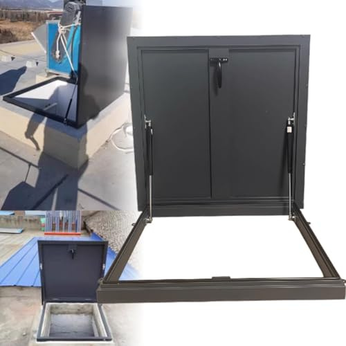 Trampilla De Acero Galvanizado Con Recubrimiento En Polvo, Trampilla De Acceso Al Techo, Tragaluz Para Techo, Tapa De Trampilla De Mantenimiento De Techo, Ventana De Techo,LxW-75x60cm