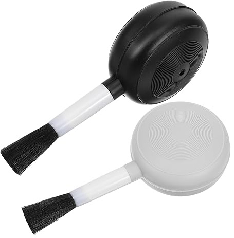 TOKIDNY 2pièces Souffleur à Air Double avec Brosse Souple Pompe à Air Plastique Flexible pour Nettoyage Électronique Et Objectifs Outil Compact pour Poussière Et Filtres