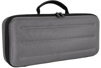 Pffiocix Funda de 75% para teclados mecánicos, bolsa de viaje rígida para teclados de juegos de 84 teclas, almacenamiento protector con reposamuñecas