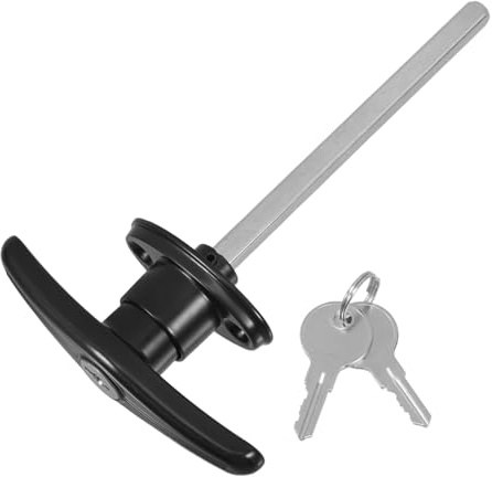 Balacoo Kit Serratura T Handle Zincata per Porta Garage e da Giardino Maniglia Robusta con Chiavi Facile Installazione e Alta per Serranda e