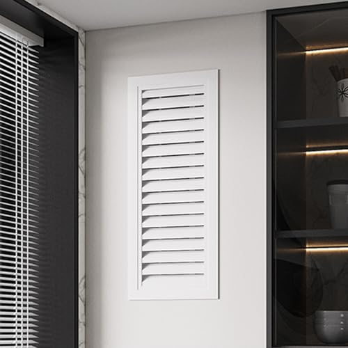 Rejillas de Ventilacion Decorativas, Empotrable Rejilla Ventilacion Rectangular de Aluminio para Zapateros Armarios y Armarios, Fácil de Instalar(W 40 cm x H 20 cm)