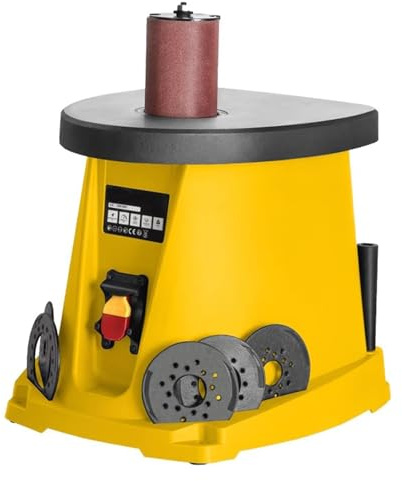Electric Oscillating Spindle Sander, Oscillating Belt and Spindle Sander, Speed 2000 RPM/min, Worktable Dimensions 370 * 300mm, for Woodworking & DIY Projects