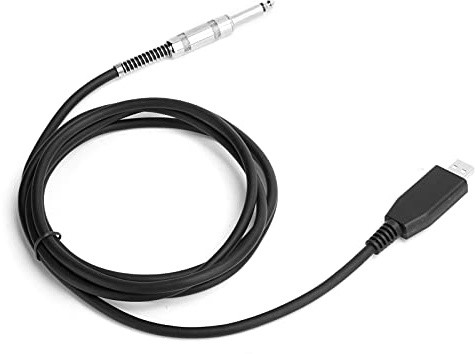 Tomantery Câble de Guitare USB Câble D'enregistrement Haute compatibilité pour les Utilisateurs et Mac, Cordon de Connecteur Jack Mono 6,35 Mm pour Guitare Basse, 1 Paquet (2m)