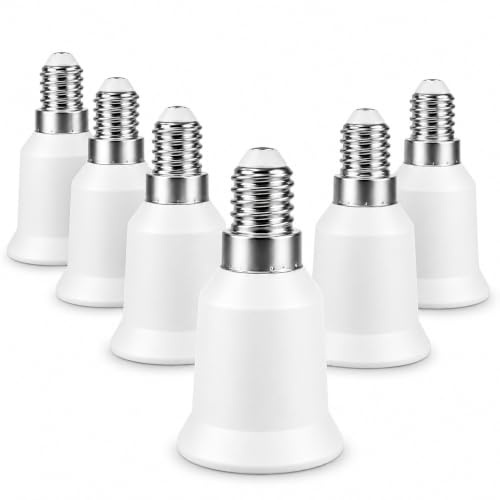 6PCS E14 auf E27 Adapter, Für Verschiedene Lampen Mit Zuverlässigem E27 Auf E14 Adapter Und Flexibler Nutzung Als E14 Auf E27 Adapter Für Unterschiedliche Leuchtmittel