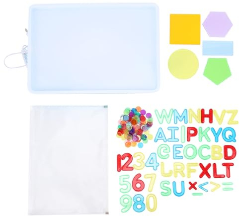 Buachois Sensorischer Lichttisch, Montessori Lichtbox 26 Buchstaben und 10 Zahlen Bildungsspielzeug mit Transparentem Lichtkasten Haftenden Karten Blaulichtfrei Lernwerkzeuge für Schule und Familie