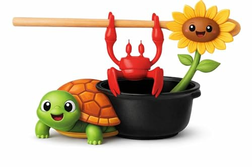Crab Spoon Holder Silicone Spoon Rest,Krabbe Kochlöffelhalter Silikon Rot – Hitzebeständiger Löffelablage mit Dampfablass, Rutschfester Topfclip, Niedlicher Küchenhelfer & Utensilienhalter