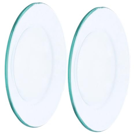 PAMINGONO Piastre Riscaldanti Cera in Vetro, Vassoi Trasparenti Diametro 120 MM per Lampade Aromaterapia, Set da 2 Pezzi per Diffusione Profumi e Oli Essenziali a Casa e Ufficio