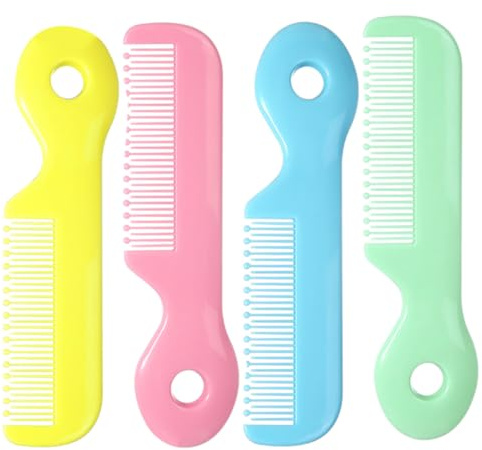 4pcs Baby Safety Combs with Teeth for Toddler Hair Care | Abs Material, Lightweight and Easy to Carry, Suitable for Baby Shower and Baby Registry
