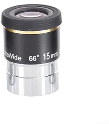 Juego de oculares telescópicos con campo de visión aparente de 66 grados para una mejor observación de estrellas y observación celestial (15 mm)