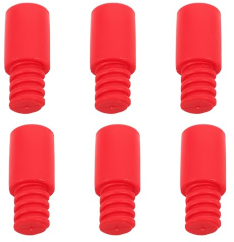 FRCOLOR 6pcs Plastic Threaded Adapter Tips for Mop and Push Broom Handles, Wobblefree Attachment and Secure Connection, Suitable for Balconies and Kitchens, Replacement Threaded Ends