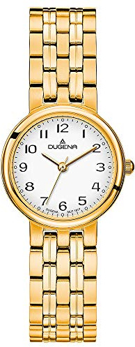 DUGENA Damen Armbanduhr Brenda 4460724 – Analog Quarz, Edelstahlgehäuse und Edelstahlarmband, klassisches Design, Traditional Classic Line