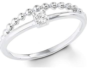 s.Oliver Damen-Ringe 925 Sterling Silber zirkonia Ringgröße 50 (15.9) 2022708