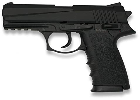 Pistola Airsoft Aire Suave Pesada Negra HFC Potencia 0,50 Julios Airsoft Replica Paintball Caza Supervivencia tactico Senderismo Camping Outdoor Albainox 35909 + Portabotellas de regalo