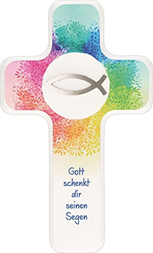 Butzon & Bercker Kinderkreuz Holz - 18x11 cm Wandkreuz Taufe & Geburt