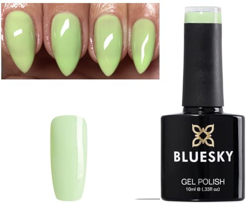 Bluesky Gel Nail Polish Green Mint Green Pastel Sugar Cane 80647 UV LED Soak Off 10ml (Requires Drying under LED/UV Lamp)