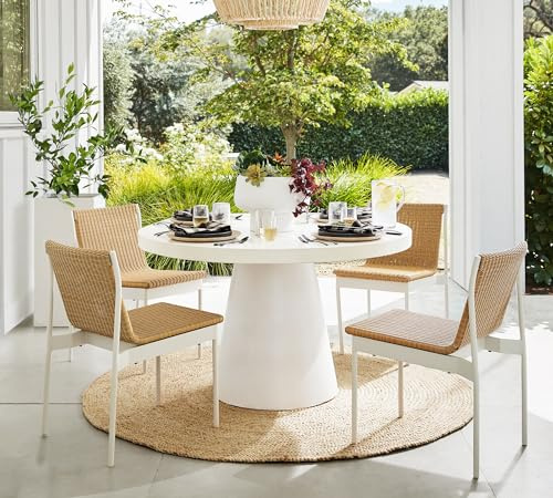 The Home Talk Jute Braided Solid Area Rug- Rustic Vintage Natural Eco Friendly Rug for Living Room Bedroom Kitchen Indoor Outdoor (120 CM or 4 Feet Diameter, Natural)