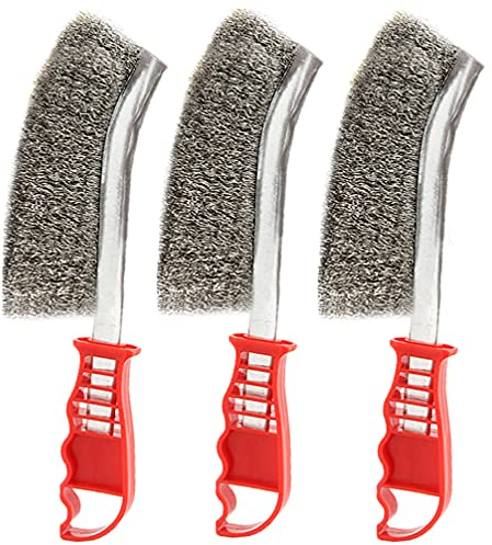 3 Stück Edelstahlbürste Drahtbürsten Drahtbürste Set Edelstahl für die Reinigung von Schweißschlacken und Rost (Edelstahlbürste 3 PCS)