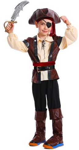 SEA HARE Jungen Luxus Kostüm Piraten Outfits für Kinder