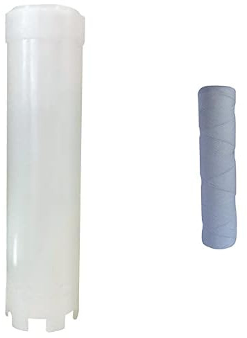 AQUAWATER - 104181 - Cartouche anticalcaire, bol de taille standard 93/4 & 104975 - Cartouche filtrante anti-sédiments bobinée 20 microns - Pour bol de taille standard 93/4