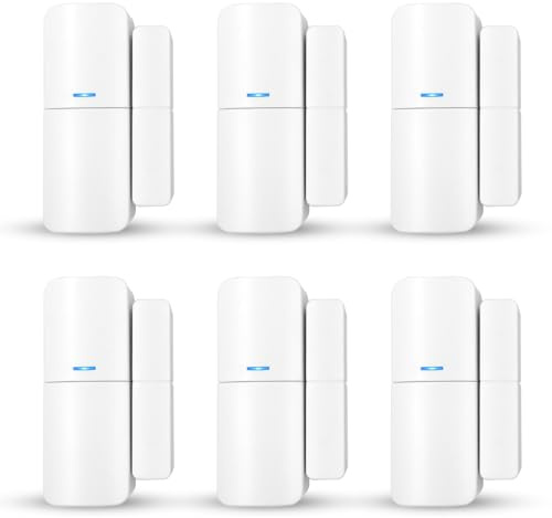 AGSHOME Tür - und Fenstersensor(6pcs), Erfordert AGSHOME hub Verbindung, Drahtloser Detektor für Alarmanlage und Smart Home, Kompatibel mit Smart Life