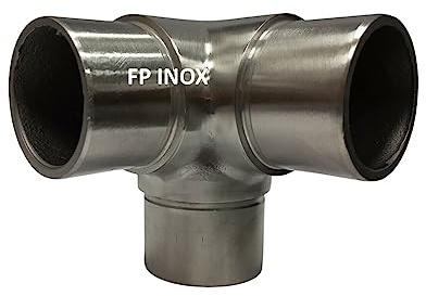 Coude Té 3 départ inox A2 Satinée Tube Diamètre 42.4mm Epaisseur 2mm Garde Corps
