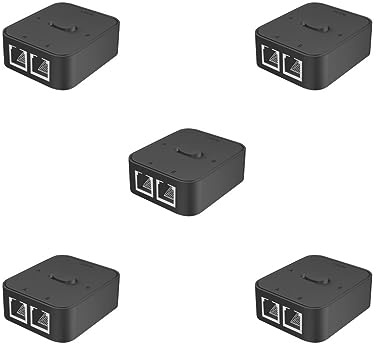 Switch di rete gigabit a 2 porte portatile, senza alimentazione, hub LAN per computer, 5 pezzi