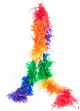 narrenkiste O45390 Regenbogen Federboa Boa Federstola ca.1,80m lang ca.65g