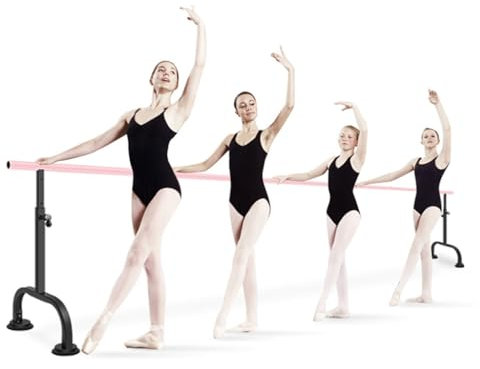 HamoM Ballettstange Mobile Ballettstange aus Stahl, höhenverstellbar von 80–115 cm, starker Saugnapf mit starker Tragfähigkeit (Size : 3M/9.8FT)