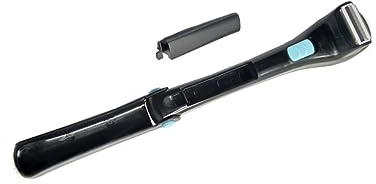 Elektrischer Rückenhaarentferner für Männer, Körperrasierer Schwarz | Do It Yourself Rasur für Rückenhaar, Abs Gehäuse, 2 Aa Batterien Separat Nötig, Einfache Handhabung