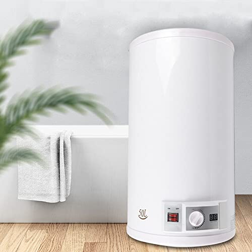 50L Elektrischer Warmwasserspeicher 2KW Wandhängender Elektro Warmwasserspeicher Wasserboiler Boiler Durchlauferhitzer Warmwasserboiler fur Dusche