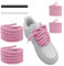 UamGlsob Cordones de Zapato de Gordos para Air Force 1, 10mm Cuerda Gruesa Redondos de Algodón Grueso para Zapatillas de Deporte, Rope Shoe Laces (Pink, 54''/140cm)