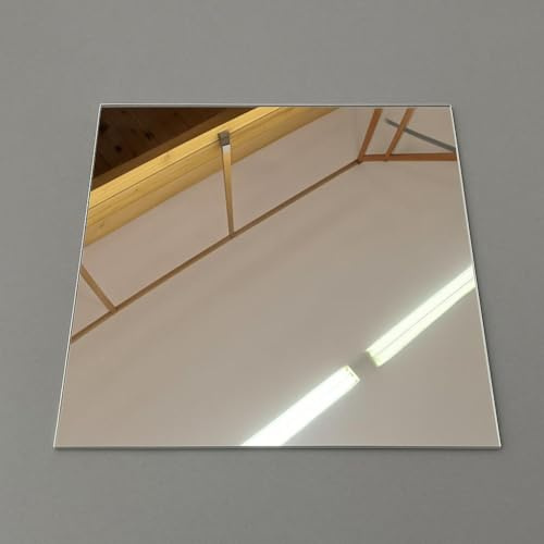 AtHaus® Acrylspiegel Silber – 3 mm – 60x60 cm – Zuschnitt nach Wunsch | Flexibel, biegsam & unzerbrechlich – rahmenloser Kunststoffspiegel für Spiegelfliesen, Dekoration & individuelle Projekte