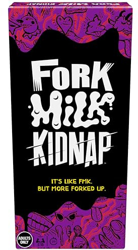 Hasbro Gaming Fork Milk Kidnap Party Game for Adults Only, Hilarious NSFW Adult Card Games for 3 to 10 Players, Ages 18+ - English Version