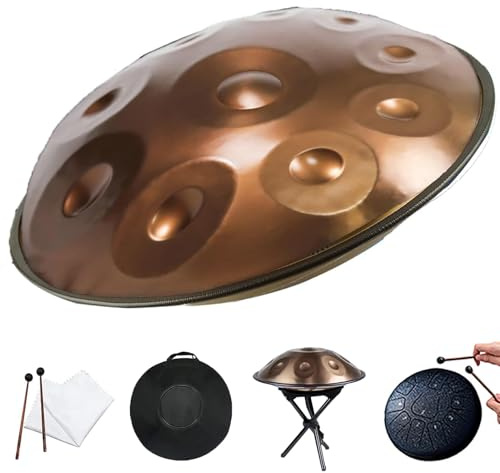 Handpan Planet Handpan mit 9 Tönen in D Kurd (in Gold) (440 Hz) (Generation 4)