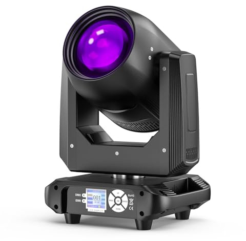 Testa Mobile Beam Luci da Palcoscenico 200W, RGBW LED Luci da Festa Focus Elettronico 14 Modelli 10 Colori dmx512 Effetti di illuminazione professionale 18 Prismi Per Festa DJ Discoteca Halloween