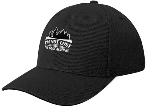 CWCMZDH No Estoy perdido Estoy Haciendo Geocaching Gorra de béisbol de Geocaching Gorra de Pesca Gorra de Playa Novedades Sombrero Occidental Sombrero de Lujo para Hombres Mujeres