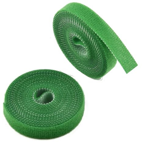 Lot de 2 liens Velcro pour plantes - 5 m - Fixation pour arbre - 25 mm - Fermeture Velcro réglable - Pour fixer les plantes et les arbres