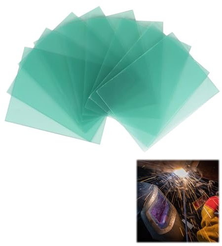 Lente Casco de Soldadura Automática,Cubierta para Casco de Soldadura,Cubiertas de Lentes de Soldadura Transparentes,Adecuado para máscaras de Soldadura eléctrica,110 X 90mm,10 pcs