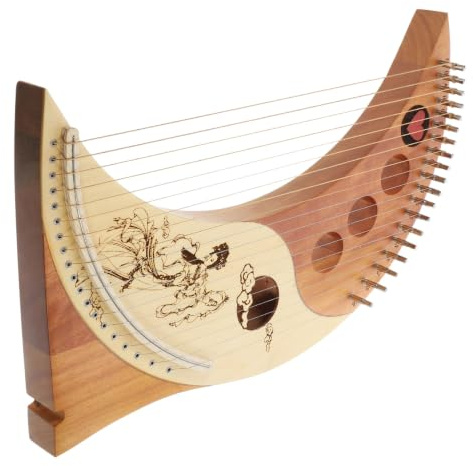 ifundom saitige Lyra Harfe Leichtes und Tragbares Musikinstrument Zufällige Farbe 19 aus Zedernholz mit Warmem Klang und Vollem Sound für Anfänger und Kinder