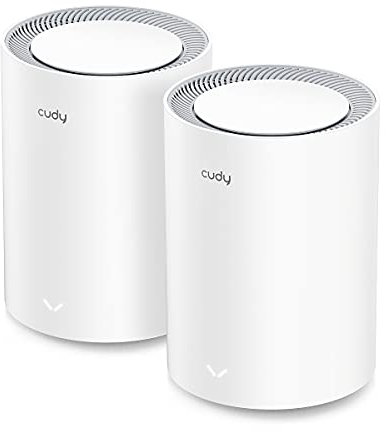 Cudy Dual Band BE3600 WiFi 7 Sistema Mesh Wi-Fi, 3,6 Gbps 160 MHz, copertura fino a 4.800 mq, 3 porte Gigabit, Multi-VPN, controllo APP Cudy (M3600, confezione da 2)