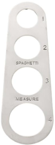 GZSYWZ Spaghetti Measurer Tool - Stainless Steel Pasta Portion Measure Tool 4-Holes Spaghetti Noodle Measuring Ruler Portion Control Tool