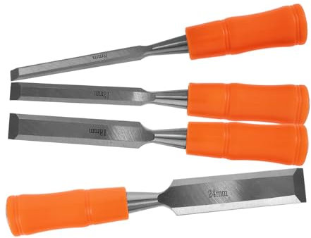 DIYEAH 4piezas De Carpintería Cincel De Plana Herramienta Para Trabajar La Madera Cincel Para Tallar Para Manualidades De Madera Herramientas Para Esculpir